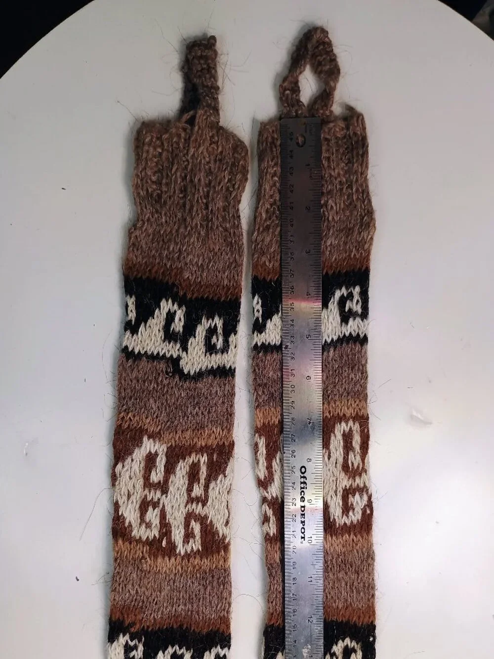 Warm Alpaca Wool Booties with Andean Designs for Winter